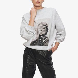 ANINE BING RAMONA SWEATSHIRT  HEATHER GREY S